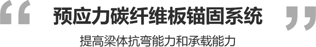 预应力碳纤维板锚固系统 提高梁体抗弯能力和承载能力